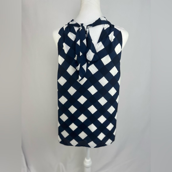 NEW / J.Crew Factory Women's Blue and White Blouse - Picture 2 of 3